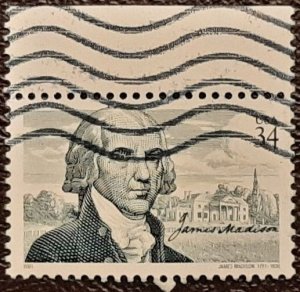 US Scott # 3545; 34c used James Madison from 2001; XF centering