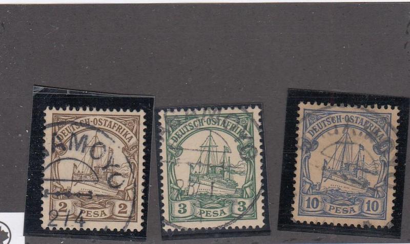 GERMAN EAST AFRICA # s 11,12,14,WITH SUPERB SON BAGAMOYO  TOWN CANCELS