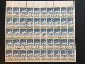 1957 sheet Wildlife Conservation - Whooping Cranes Sc # 1098
