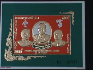 LAOS-KING SISAVANG VONG & PRINCES-COLOR GOLD EMBOSSED MNH-VERY FINE-LAST ONE