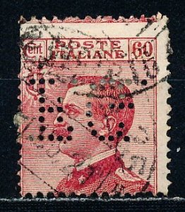 Italy #107 Perfin Used