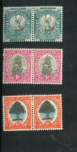 SOUTH AFRICA SCOTT #23/25 SE-TENANT PAIRS  MINT HINGED