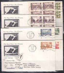 Canada Scott 461-65 B Rose Craft FDC - 1967-73 Centennial Definitive Issue