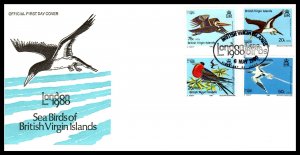 British Virgin Islands 385-388 Birds U/A FDC