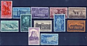 United States Used Commemoratives of 1956 (12 Stamps)