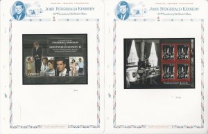 Grenada Carriacou Collection, John F. Kennedy Mint NH Sheets, 3 Pages
