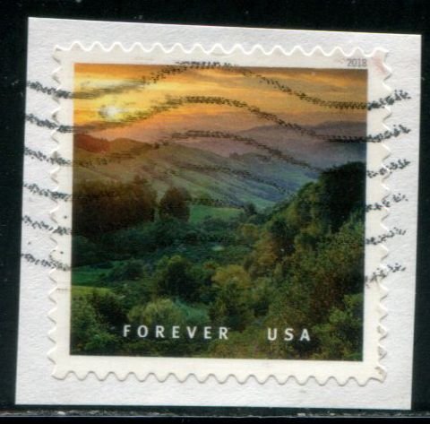 5298m US (50c) O Beautiful SA, used on paper