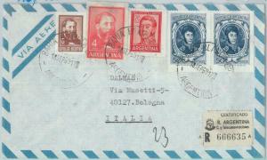 81437 - ARGENTINA - Postal History -  Registered AIRMAIL COVER to  ITALY 1969