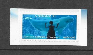 WHALES - CANADA #2157  SELFSTICK ON CARD  MNH