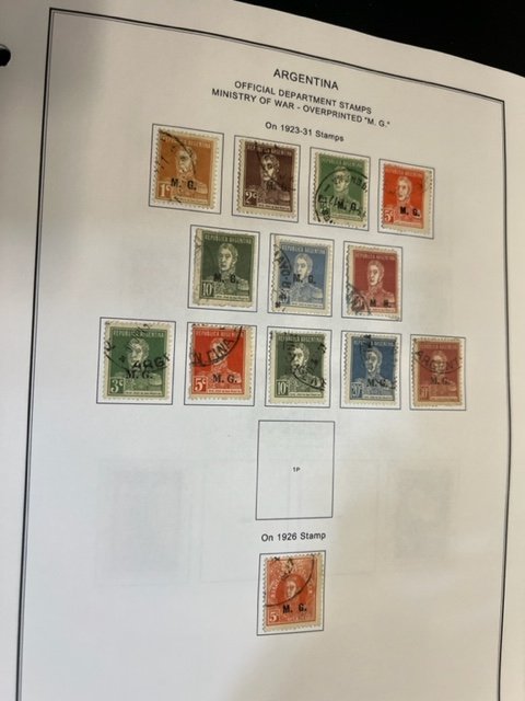 Argentina Official Department stamp Collection