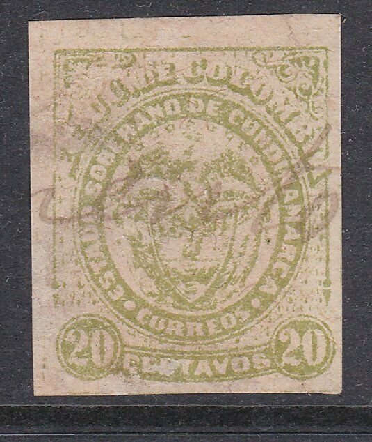 COLOMBIA  An old forgery of a classic stamp.................................J152
