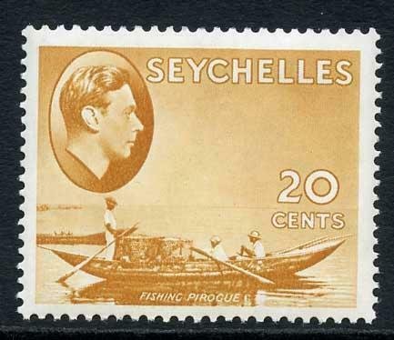 Seychelles SG140a 20c brown-ochre (Chalky) U/M