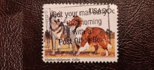 US Scott # 2100; used 20c Dogs from 1984; VF; off paper