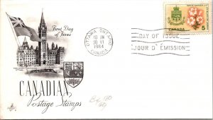 Canada 1963 FDC - Canadian Postage Stamps - Ottawa, Ont - 5c Stamp - J3879