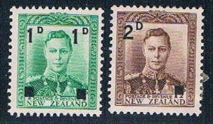 New Zealand 242-43 MLH set Surcharge 1941 (HV0396)