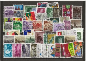 Liechtenstein 1924-88 range of 50 different used (each lot could vary slightly)