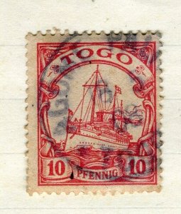 GERMAN COLONIES TOGO; 1900s early Yacht type used POSTMARK value, Agome-Palime