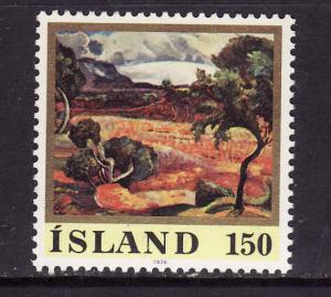 D4-Iceland-Sc#489-unused NH Painting-Lang Glacier-1976-