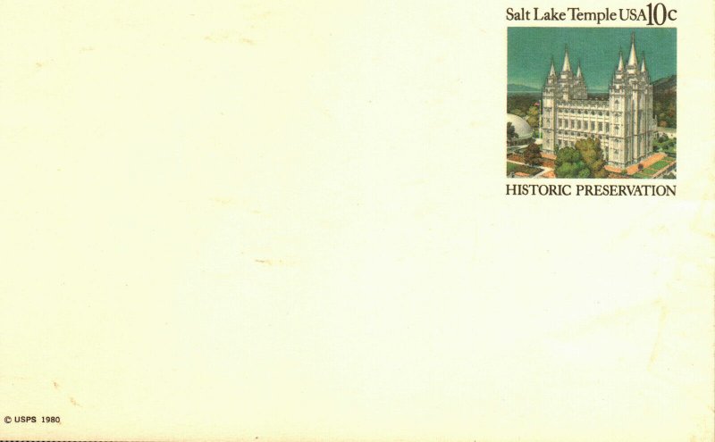 US UX83 MNH Salt Lake Temple Historic Preservation