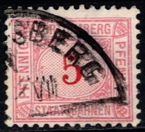 1904 Germany Local Revenue 5 Pfennig Württemberg State Railways Used