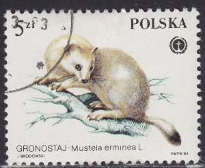 Poland 2652 Protected Animals, Mustela Erminea 5.00zł 1984