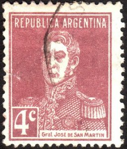 1923, Argentina 4c, Used, Sc 327