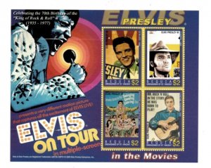 Bequia 2005 - Elvis On Tour  - Sheet of 4 Stamps -  Scott #377 - MNH