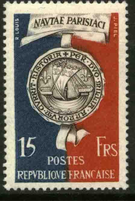 France 664, 2000th Anniversary of the Founding of Paris. UNUSED, H OG. VF. (6)