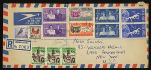 South Africa Jaohannesburg 1961 Registered Cover Airmail Postage to USA New York