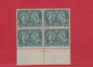 #52 Jubilee 1897 issue block of 4 Catalogue $300 for three stamps alone, Canada