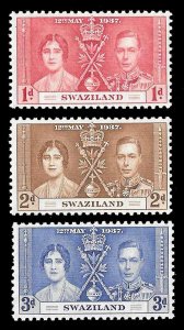 Swaziland SC 24-36 * KGVI Coronation * MLH * 1937