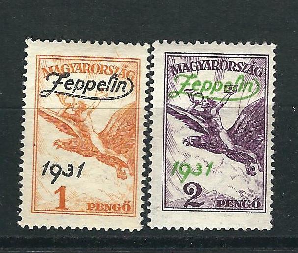 Hungary C24-25 Mi 478-79 Zeppelin Issue MH F/VF 1931 SCV $75.00