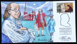 U.S. Used #4022 39c Ben Franklin 2006 Collins First Day Cover (FDC)