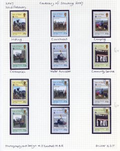 Isle of Man 2007 Scouting set Unmounted Mint & Used 