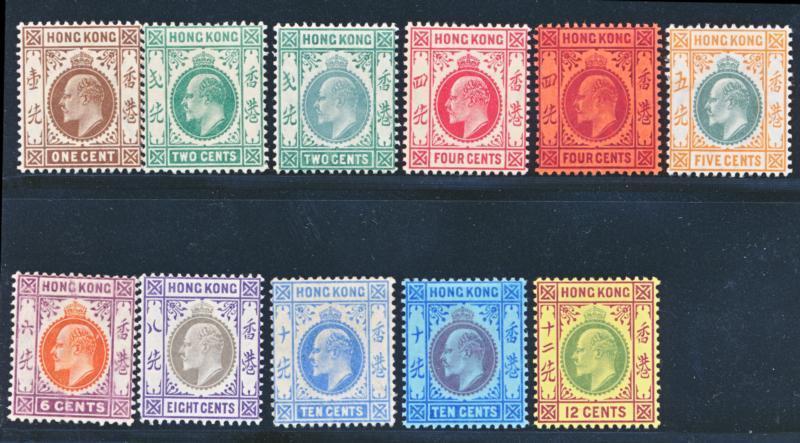 HONG KONG 86-107 MINT LH/H KING EDWARD. PRIME SET.