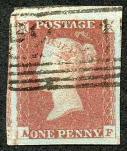 1841 Penny Red (AF) Plate 82 MASSIVE Four Margins