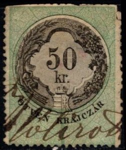 Vintage Austria Revenue 50 Krajczar General Tax Duty Used