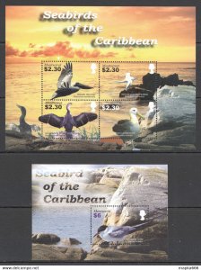 2005 Montserrat Seabirds Of The Caribbean Fauna #1271-4+Bl104 Mnh Fat028 