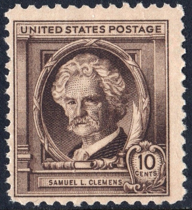 SC#863 10¢ Famous Americans: Mark Twain Single (1940) MNH