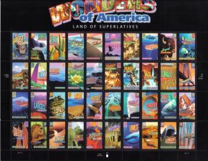 Scott US # 4033-72, MNH sheet of 50 protected in a Showgard mount