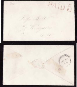 Canada-cover#14365-Stampless-single broken circle-Niagara,CW Ap 26 1865-H/S Paid