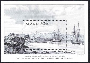 Iceland Sc# 646 MNH Souvenir Sheet 1987 Stamp Day 