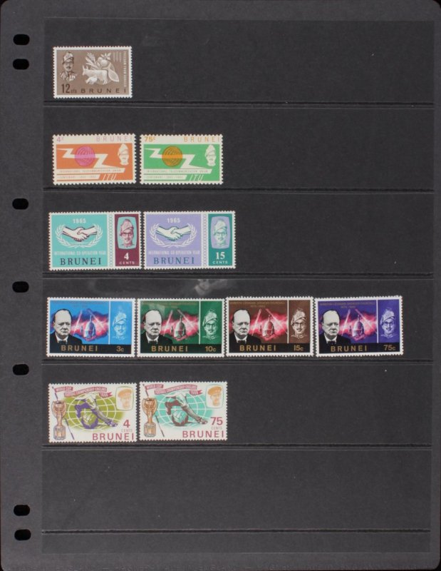 BRUNEI 1949-66 MNH Collection. SG cat £88. (35) 