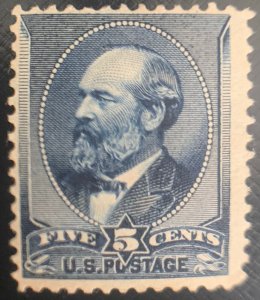 1888 James Garfield 5 cent US Stamp #216 MH