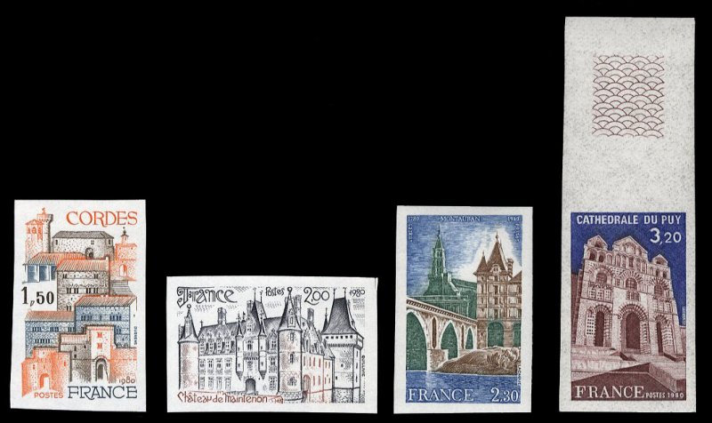 France, 1950-Present #1703/1707 (YT 2081-2084) Cat€57, 1980 Tourist Issue, ...