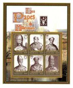 Togo 2000 - The Popes Of The Millennium - Sheet of Six Stamps - MNH