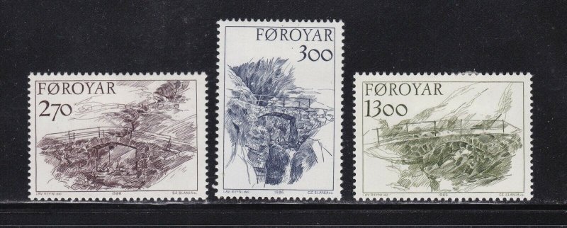 Faroe Island stamps #149 - 151, MH, complete set