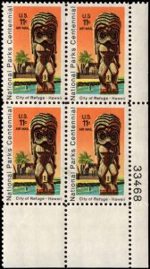 US #C84 11¢ NATIONAL PARKS MNH LR PLATE BLOCK #33468 DURLAND .90¢