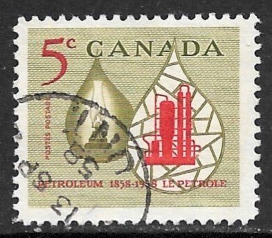 CANADA 1958 OIL Industry Issue Sc 381 VFU