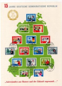 GERMANY DDR DEMOCRATIC REPUBLIC LOVELY LOT COMPLETE SHEETS INCLUDING GOOD ONES